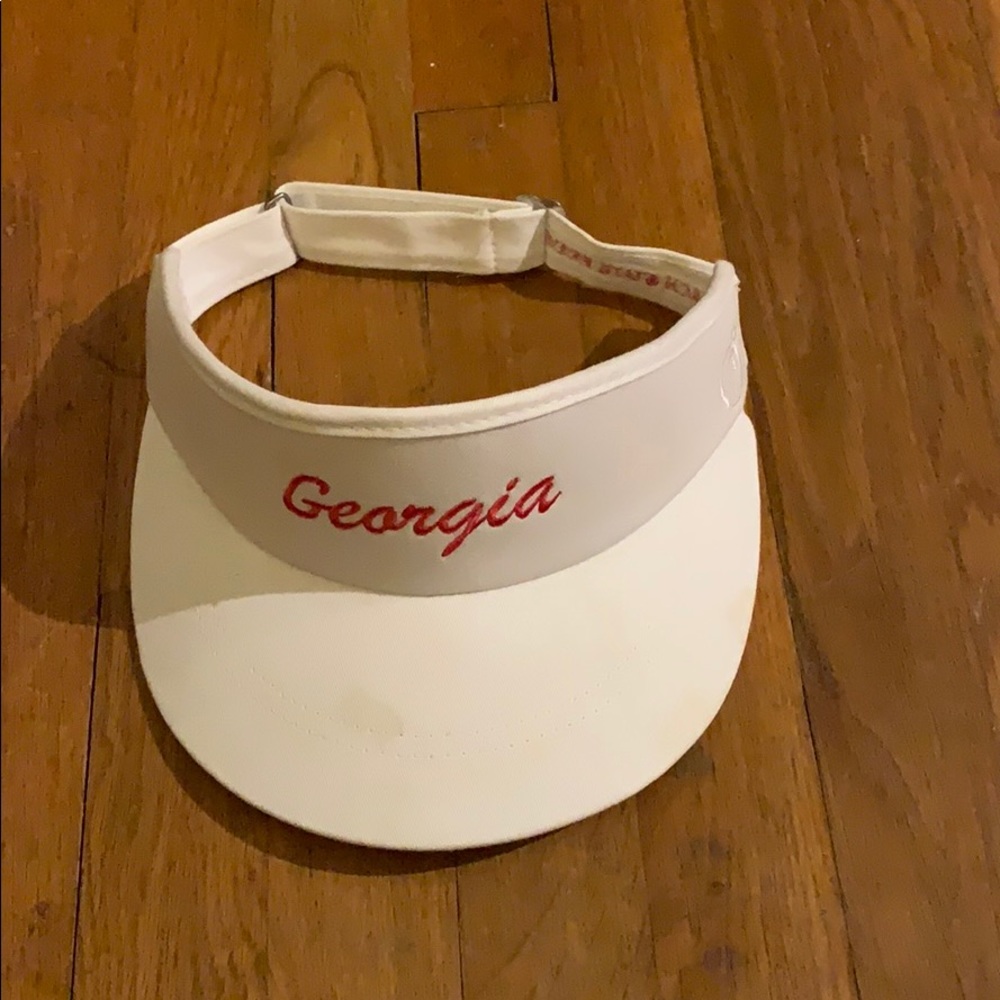 White Georgia visor peach state pride visor